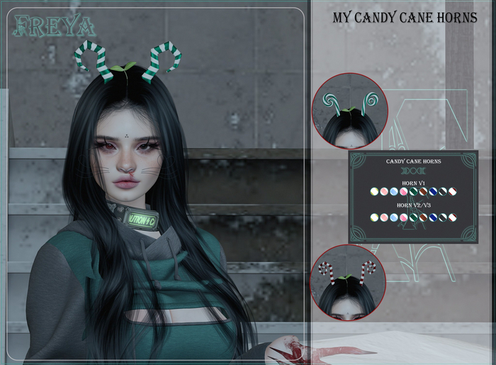 FREYA// My candy cane horns