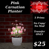 Pink Carnation Planter