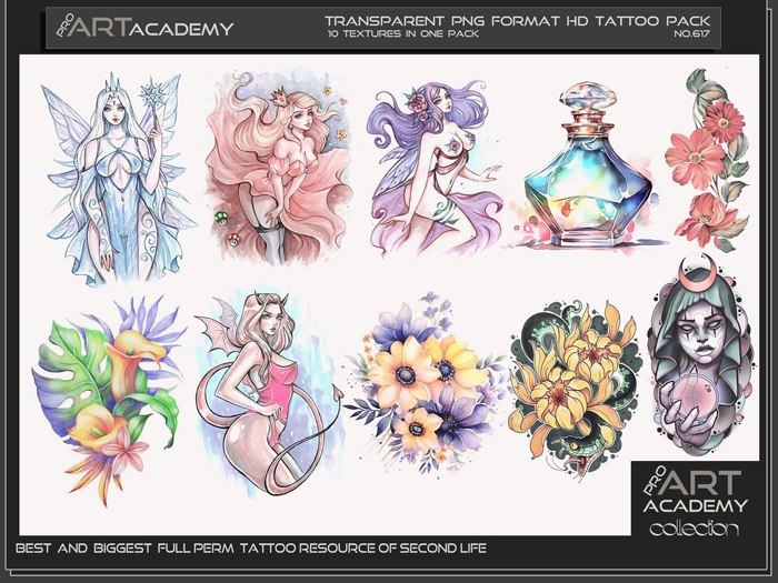 Tattoo Texture Map Second Life Marketplace - @PAA - Tattoo Texture Pack 617