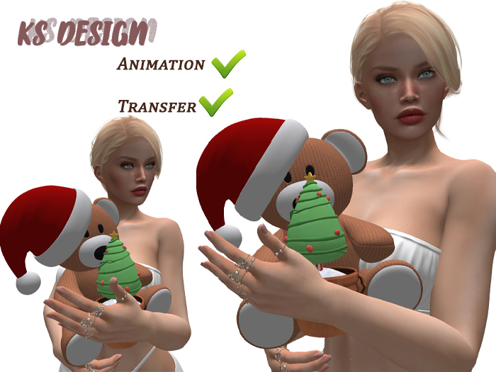 KS Design: Teddy with Christmas tree #2