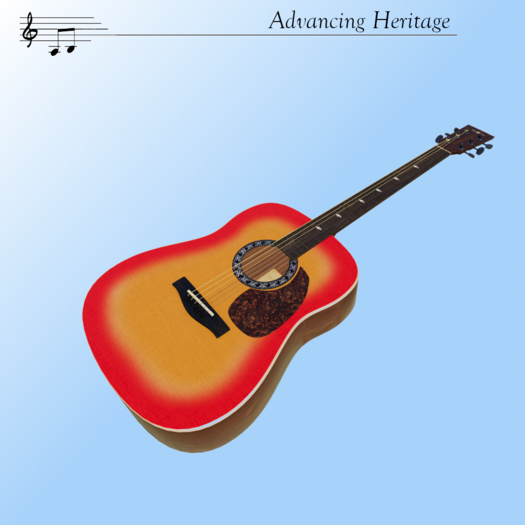 Dreadnought Guitar AH Red Sunburst