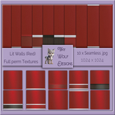 Lit Walls (Red) seamless full permission textures