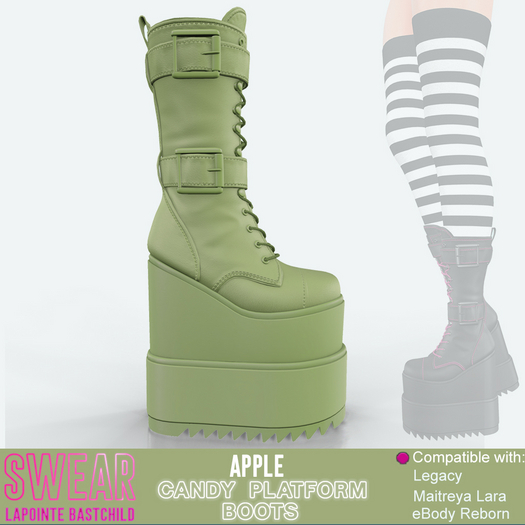 Platform Boots -  Candy APPLE