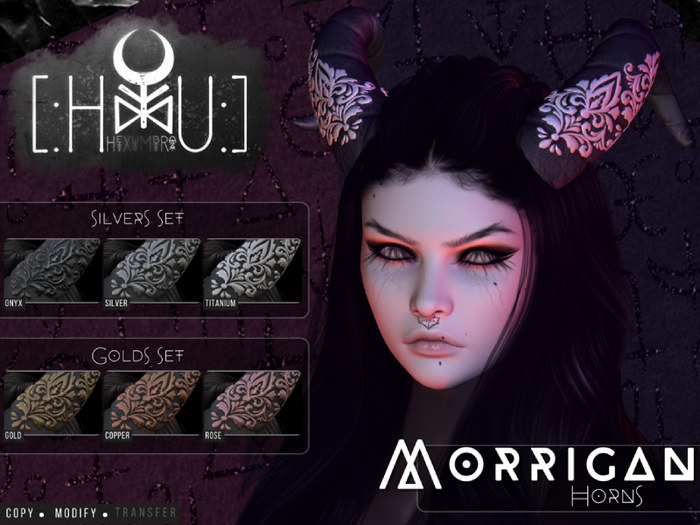 [HEXUMBRA] Morrigan Horns - GOLDS