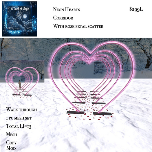 Neon Hearts Corridor Box -LI=13