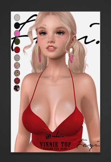 Fayi. - Vinnie top- Reborn Ebody - White