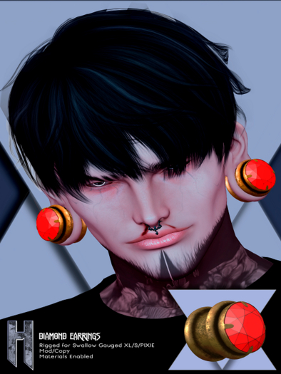 [HELAVEN) Diamond Earrings