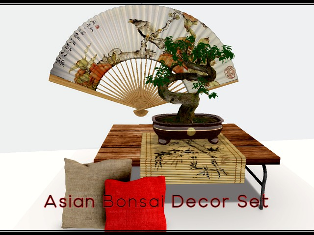 [AE] Home Decor - Asian Bonsai Home Decor Set