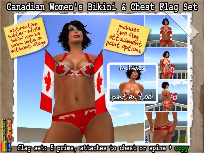 ~[ Random-Onics ]~ Women's CANADIAN Bikini Set (boxed)