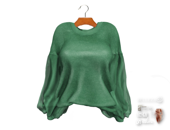 {amiable}Mesh Tulle Puff Sleeve Top02