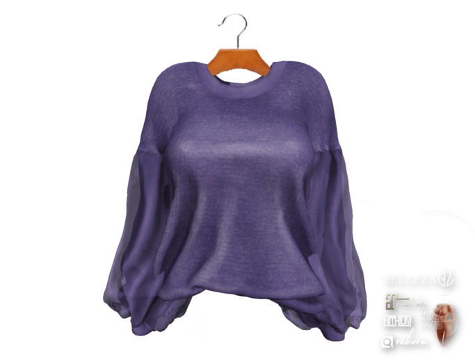 {amiable}Mesh Tulle Puff Sleeve Top03