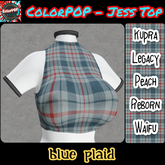 ColorPOP - Jess Top - Blue Plaid BOX (ADD to Unpack)