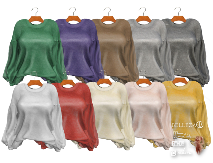 {amiable}Mesh Tulle Puff Sleeve Top(FAT PACK)