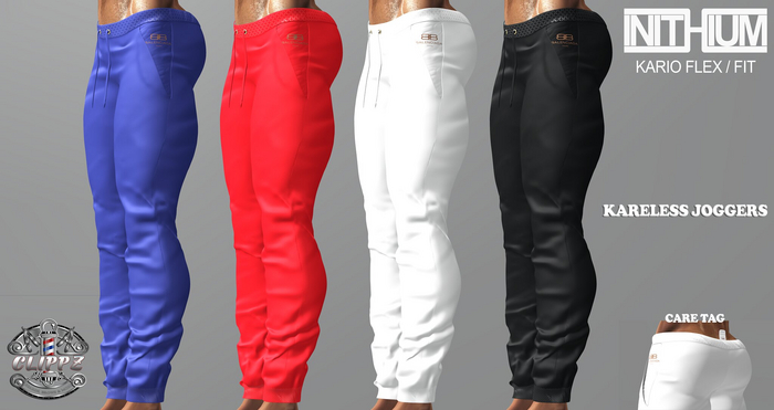 Clippz Kario KareLess Joggers - White