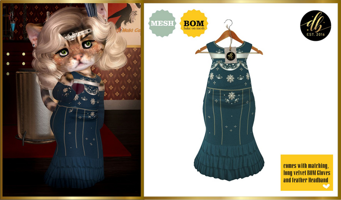 *DB* DINKIES RACHEL EVENING GOWN* emerald