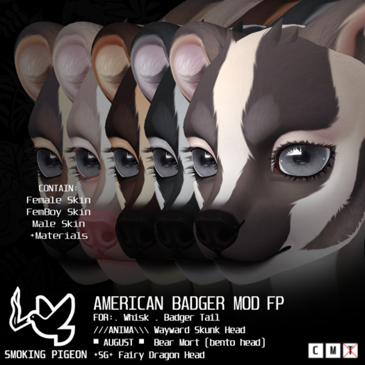 (SMOKING PIGEON) American Badger FP