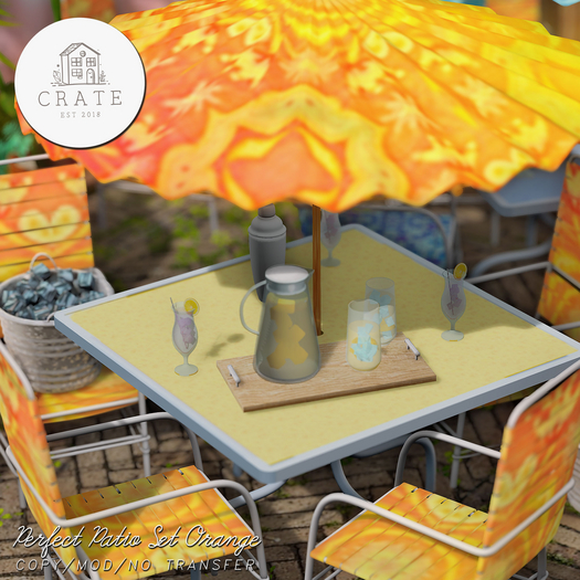 Perfect Patio Set Orange