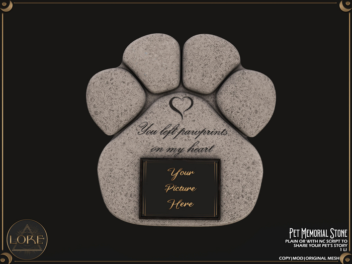 LORE Pet Memorial Stone