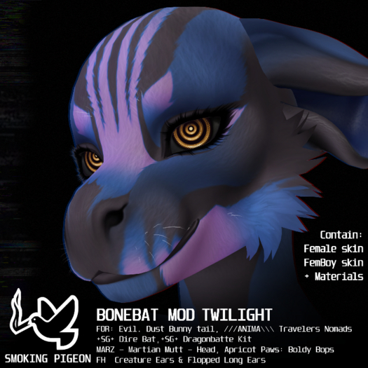(SMOKING PIGEON) BoneBat Twilight