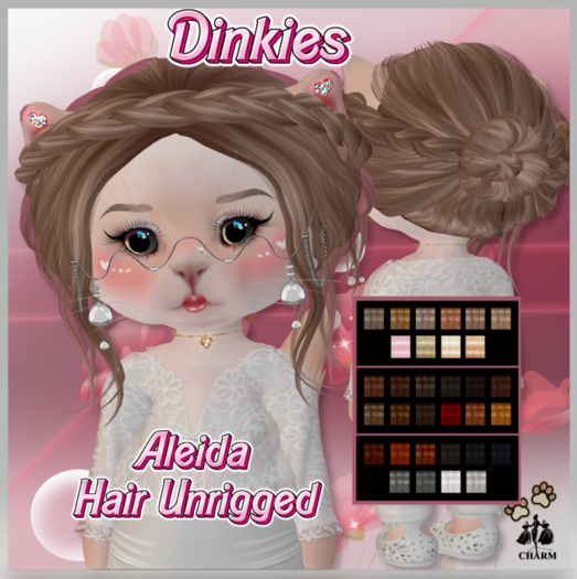 !!!CHARM Dinkis Hair Aleida_Unrigged