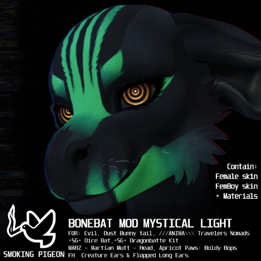 (SMOKING PIGEON) BoneBat Mystical Light
