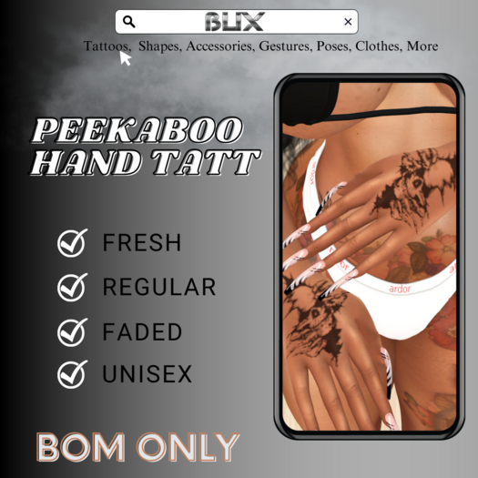 BLIX: Peekaboo Hand Tattoo