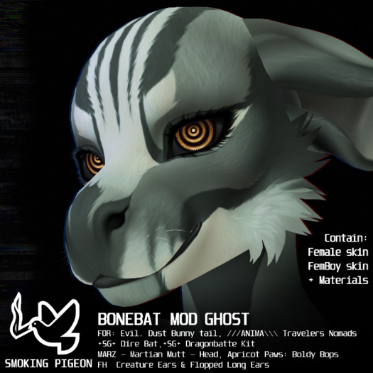 (SMOKING PIGEON) BoneBat Ghost