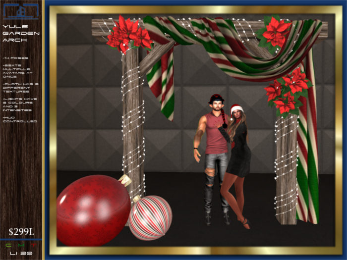 Yule Garden Arch - with poses