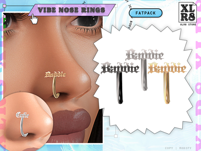 / XLR8 / Vibe Nose Rings / Baddie / Fatpack / Unpack.exe