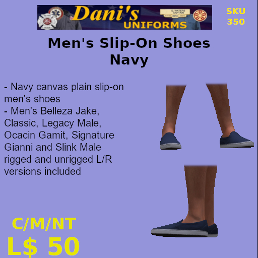 Men's Slip-On Shoes Navy
