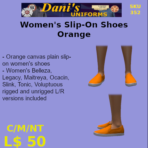  Women's Slip-On Shoes Orange