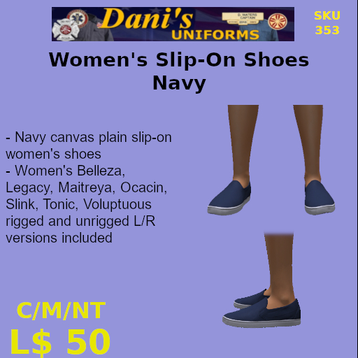 Women's Slip-On Shoes Navy