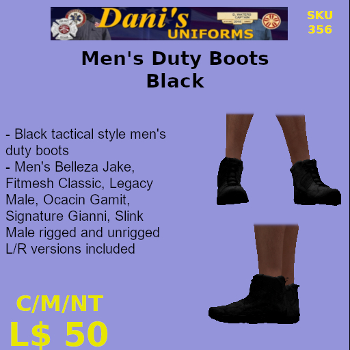  Men's Duty Boots Black