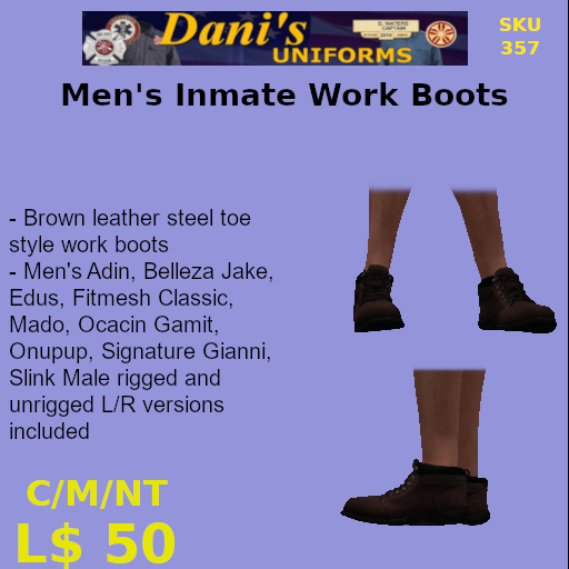 Men's Inmate Work Boots