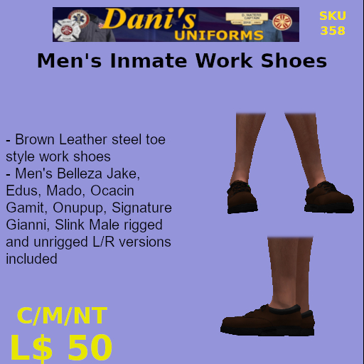 Men's Inmate Work Shoes