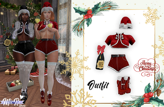 - MicRo - Outfit Santa (Velvet) Red