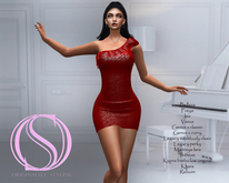 Originality styling Helen dress chiffon red