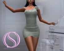 Originality styling Helen dress sequin green