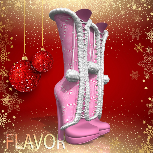 Pink Christmas Boots