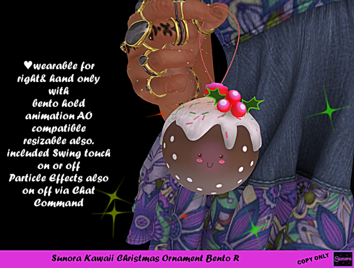 Sunora Kawaii Christmas Ornament Bento R