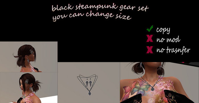 black steampunk gear set