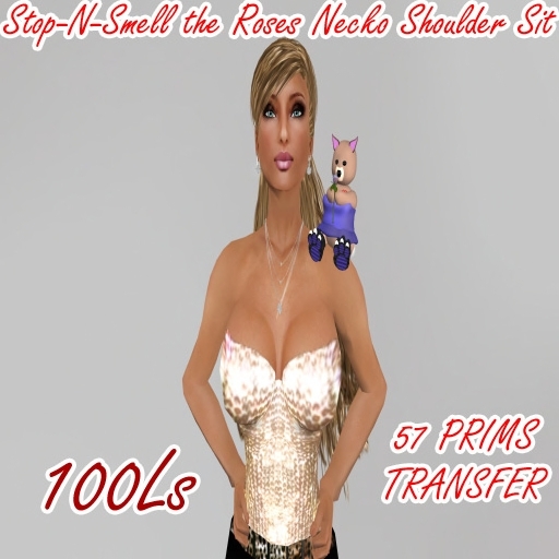 Stop-N-Smell the Roses Neko Shoulder Sit (boxed)