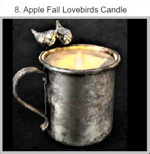 8. Apple Fall Lovebirds Candle