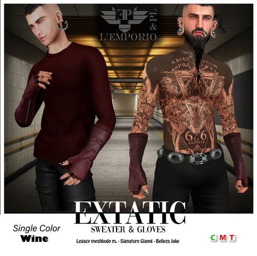 L'Emporio&PL::*Extatic*::Sweater&Gloves  -WINE-