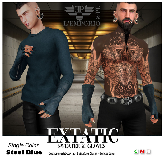 L'Emporio&PL::*Extatic*::Sweater&Gloves  -STEEL BLUE-