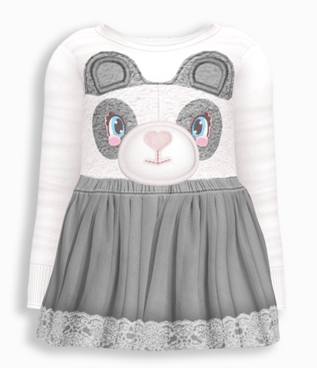 {Sippy Cup x Babysteps} Teddy Dress - Panda