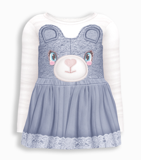 {Sippy Cup x Babysteps} Teddy Dress - Navy