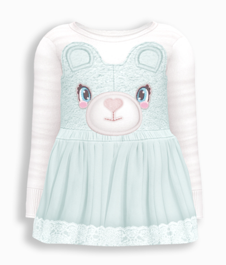 {Sippy Cup x Babysteps} Teddy Dress - Mint