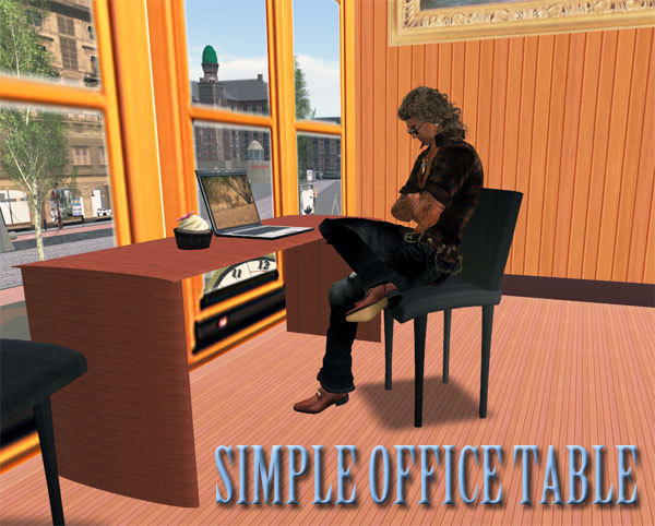 Simple office table "Be prosper" mahogany color (low prim)