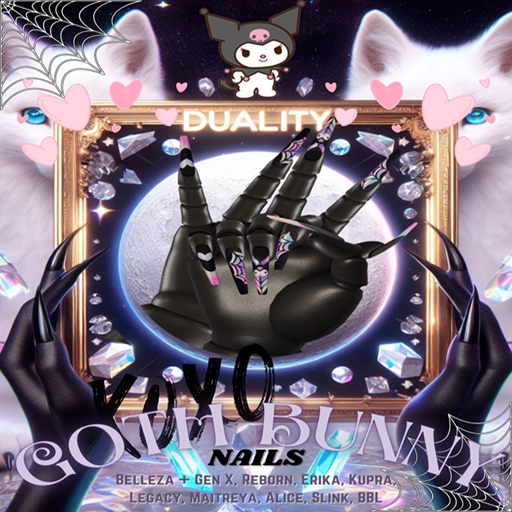 +Duality+ Goth Bunny Nails Set